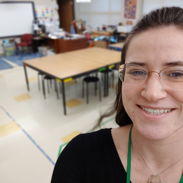 Camille Tocca in her classroom earlier this spring.